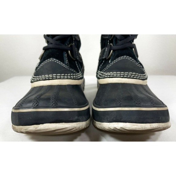 Sorel Joan of Artic Winter Black Waterproof Boots Suede Fur Snow Shoe US 6 EU 37 - Picture 8 of 12